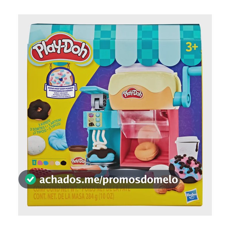 Conjunto de jogos Play-doh Donut Drop Shop Mouldable Dough Set