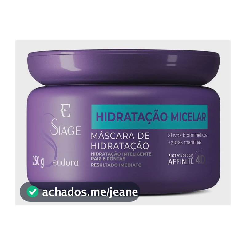 Máscara Eudora Capilar Siàge Hidratação Micelar 250g