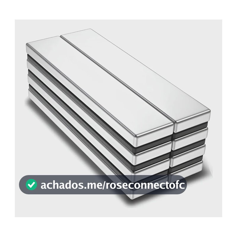 Imã De Neodímio Super Forte 40mm X 9mm X 2mm - 4 Peças
