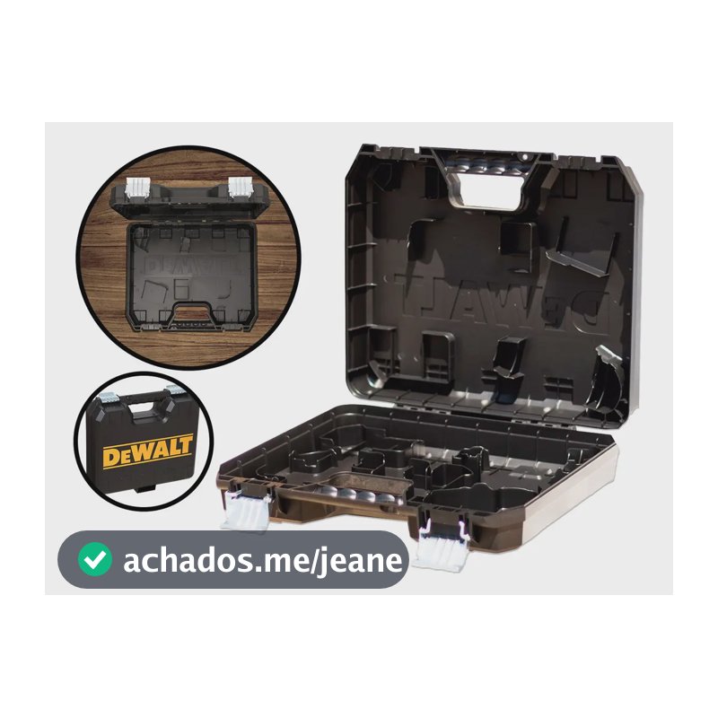 Maleta Para Furadeira Parafusadeira Sem Fio Dewalt Cor Preto
