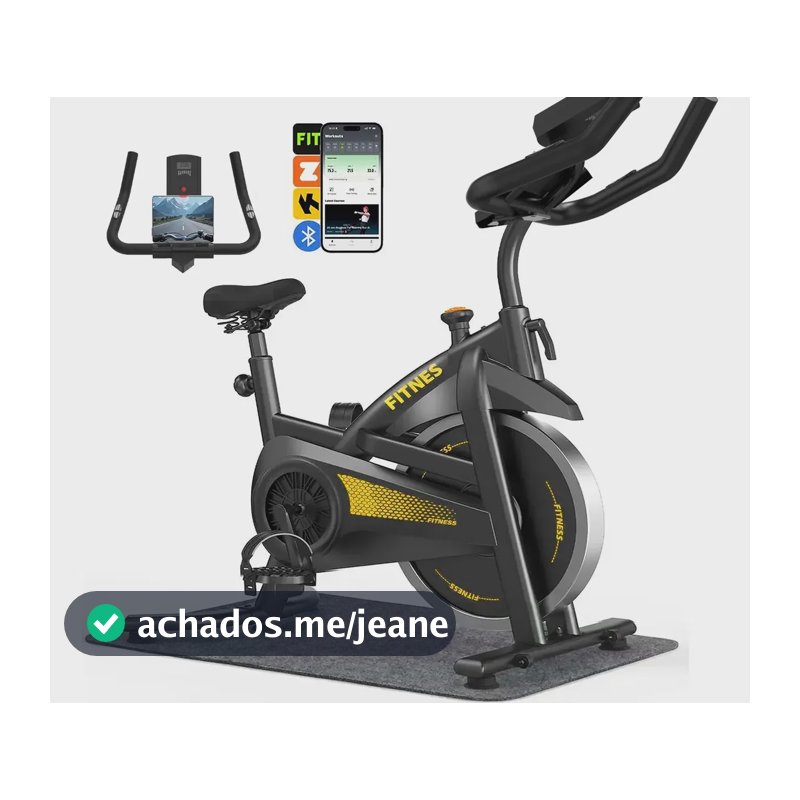 Bicicleta Ergométrica Spinning Profissional Residencial 15kg Preto 1.2v
