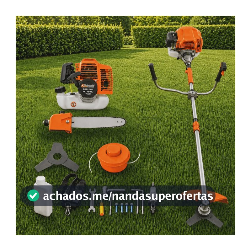 Roçadeira Gasolina Knakasaki 75cc 3,6hp 8 Em 1 Motopoda