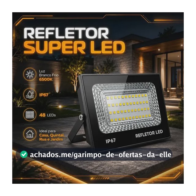 kit 2 Refletor Led 200w Holofote Bivolt Prova D'água Cor Branco Frio 6500k