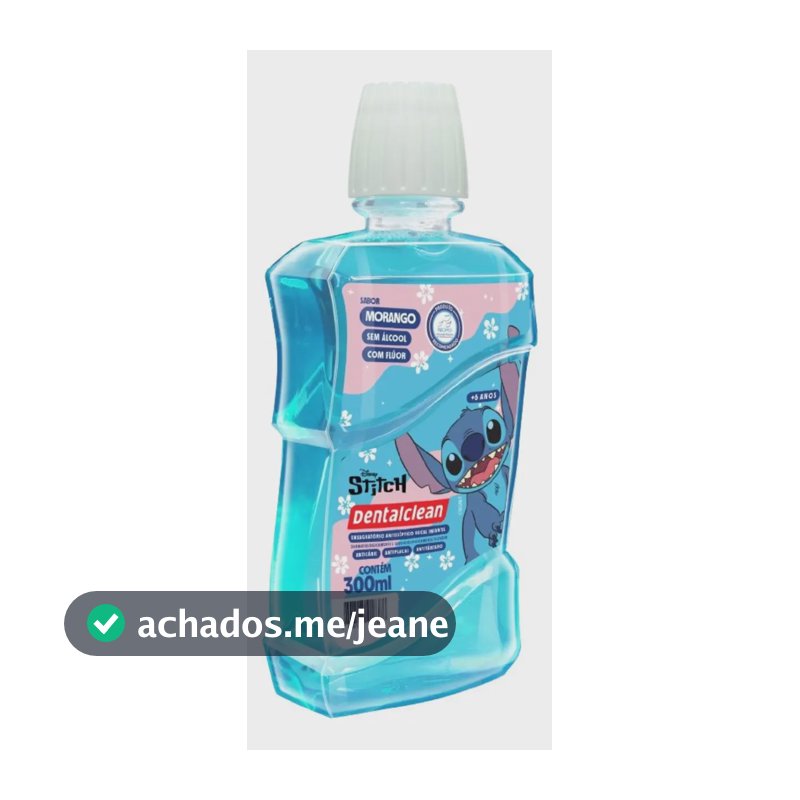 Enxaguante Bucal Infantil Stitch 300ml Morango - Dentalclean