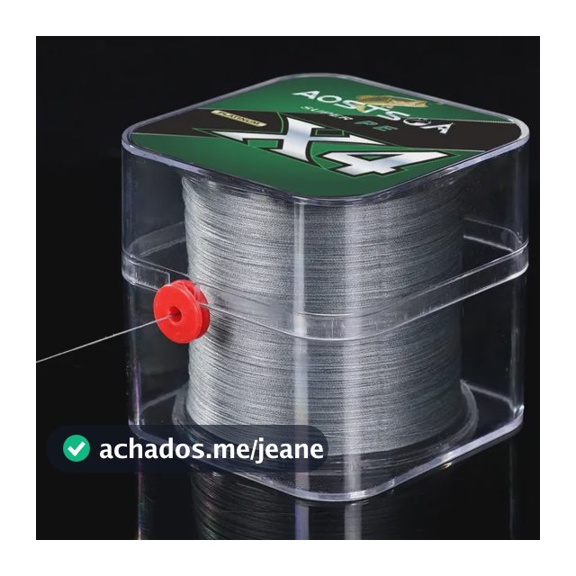 Linha De Pesca Aostsoa Linha De Pesca Multifilamento 300m 4x 4 Fois Cinza 0.32mm 20kg