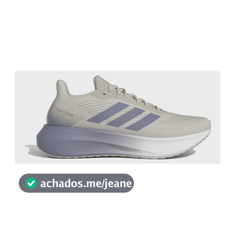 Tênis Masculino Boost Run M adidas Bege Liso 40 Br