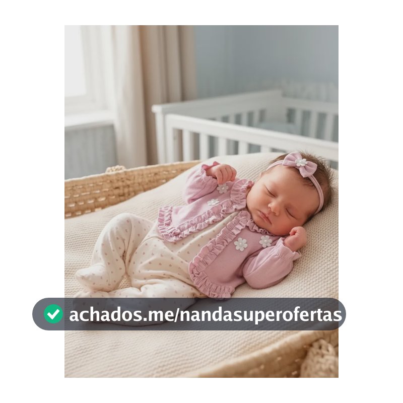 Macacão Bebê Manga Longa Kids Menina Florzinha Clarice Palha Lilás Liso P