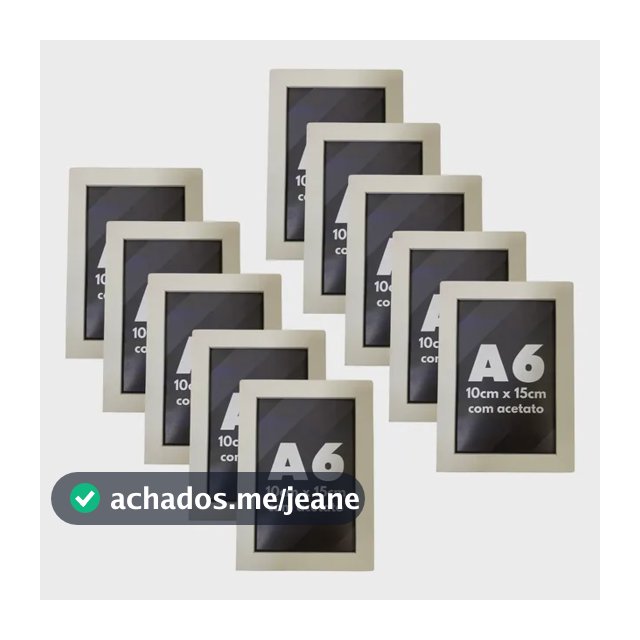 Kit 10 Porta-retratos A6 10x15cm Com Acetato -  Premium