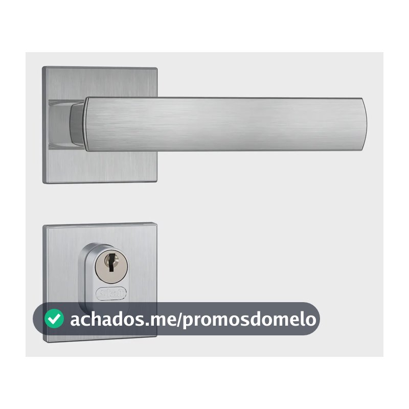 Fechadura Porta Externa 803/35 Escovado Roseta Aço Inox Stam