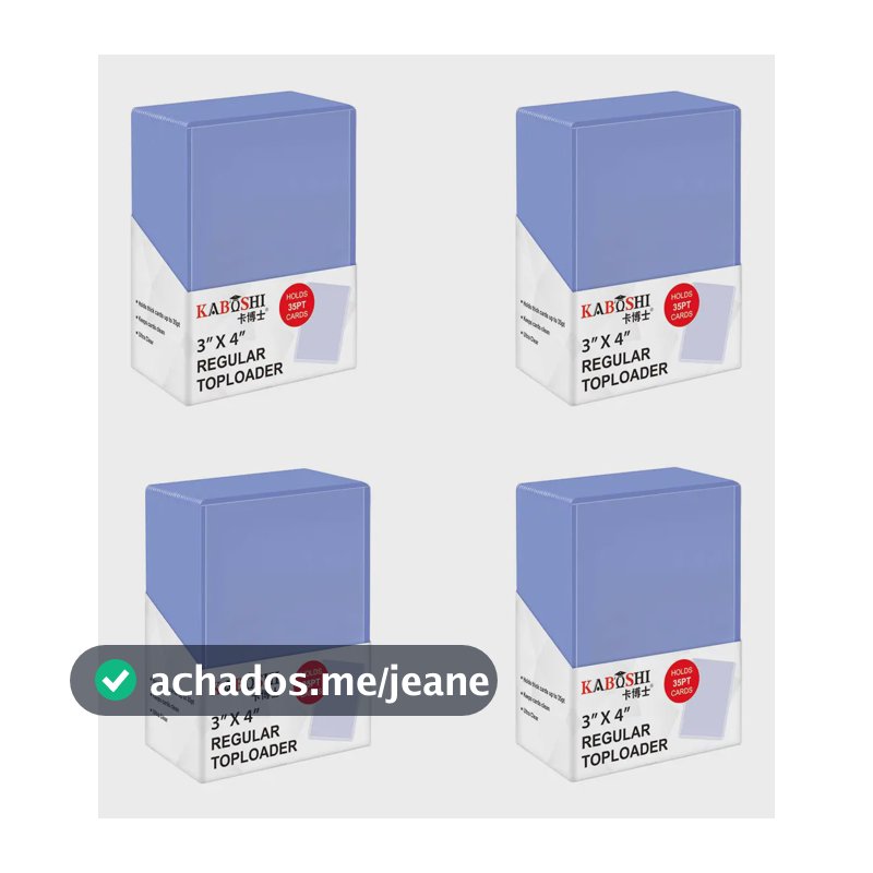 Kit 100 Plástico Sleeve Rígido Cards Basquete Cartas Azul
