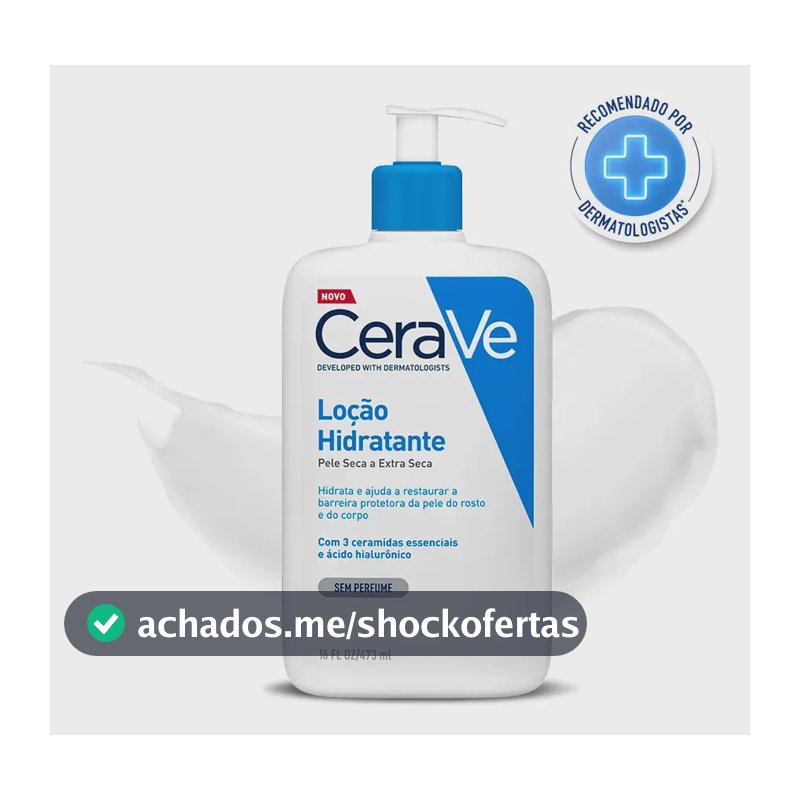 Loção Hidratante Corporal 3 Ceramidas Hidratação 120h CeraVe 473ml