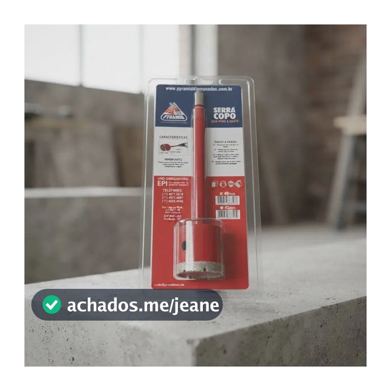SERRA COPO DIAMANTADA 40MM PARA CONCRETO/TIJOLO/GRANITO
