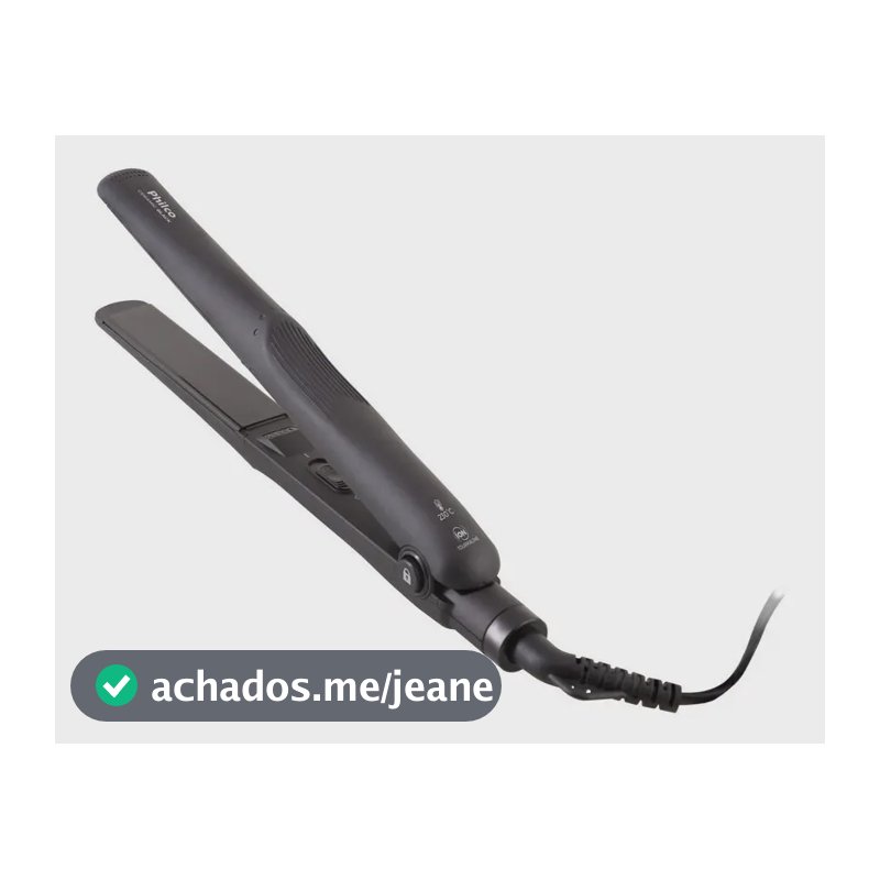 Prancha Alisadora De Cabelos Ppr08 Ceramic Philco Bivolt Cor Preto 110V/220V