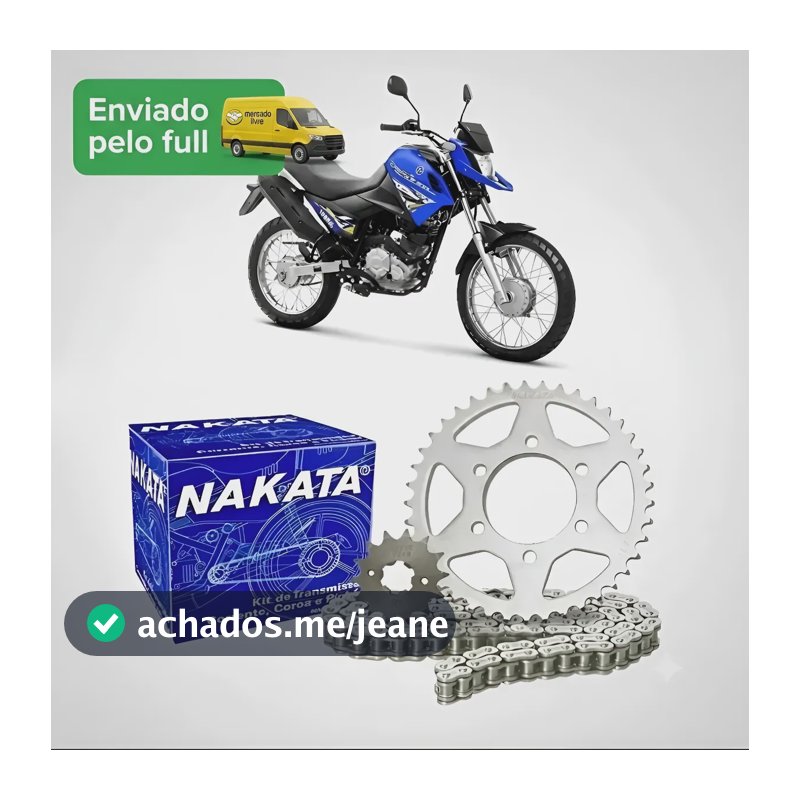 Kit Relação Xtz Crosser 150 2014 2016 2018 2020 2023 2025 26 Prateado