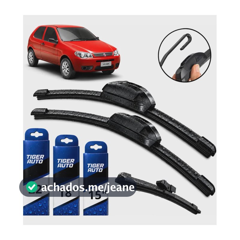 Kit 3 Palhetas Limpador Chuva Parabrisa Completo Fiat Palio Fiat Palio 2001 Á 2016