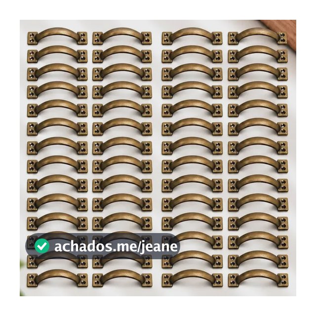 40 Puxadores Alça Metal Preto Para Móveis Gaveta Baú Antique