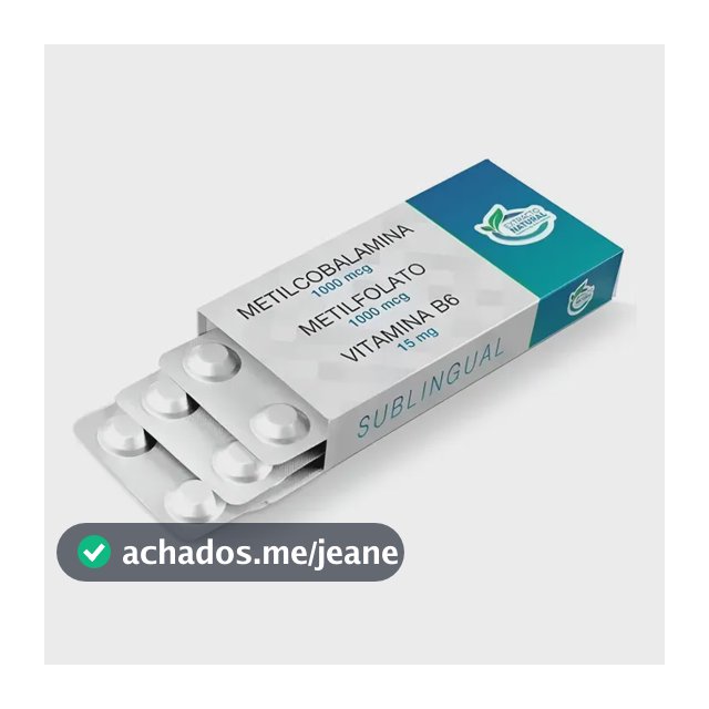 Metilcobalamina 1mg+metilfolato 1mg+b6 15mg 30 Comp. Subling Sabor Framboesa