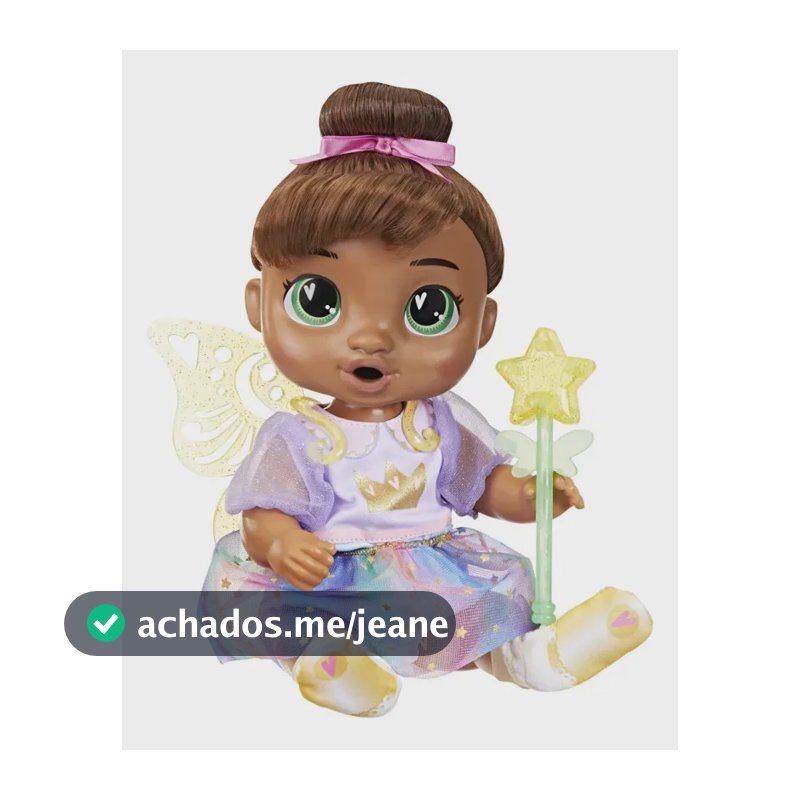 Boneca Baby Alive Conto de Fadas Morena Articulada com Acessórios