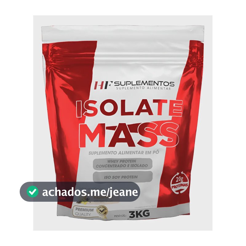 Isolate Mass Hipercalorico Baunilha 3kg Hf Suplementos