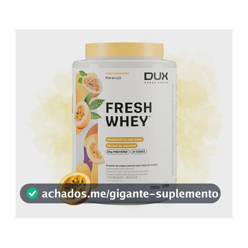 Fresh Whey Dux Nutrition 900g - Sabor Maracujá Maracujá