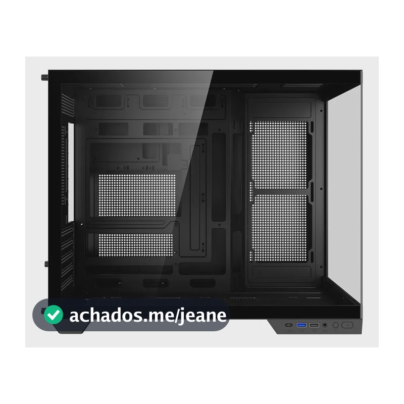 Gabinete Aquário Kalkan Saga Micro-ATX Preto KLK00043 com USB 3.0