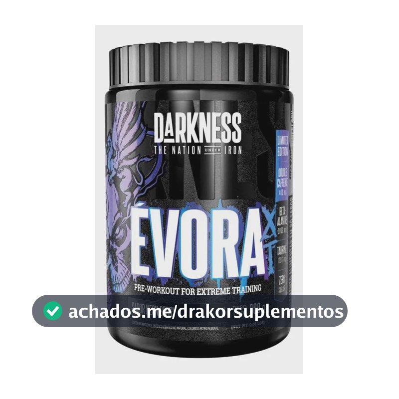 Suplemento em pó Darkness Pré Treino Évora sabor Neon Berry x 300g