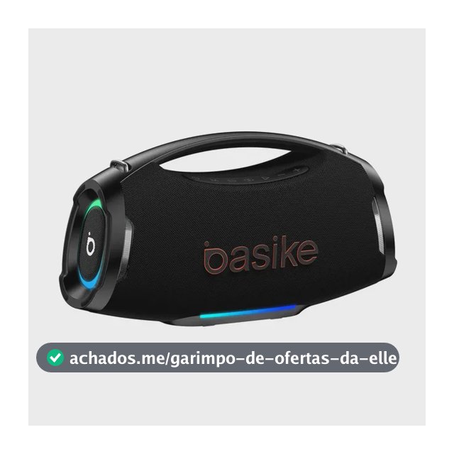 Caixa de Som Portátil Basike Bluetooth 200W Com Graves Reforçados e À Prova D'Água