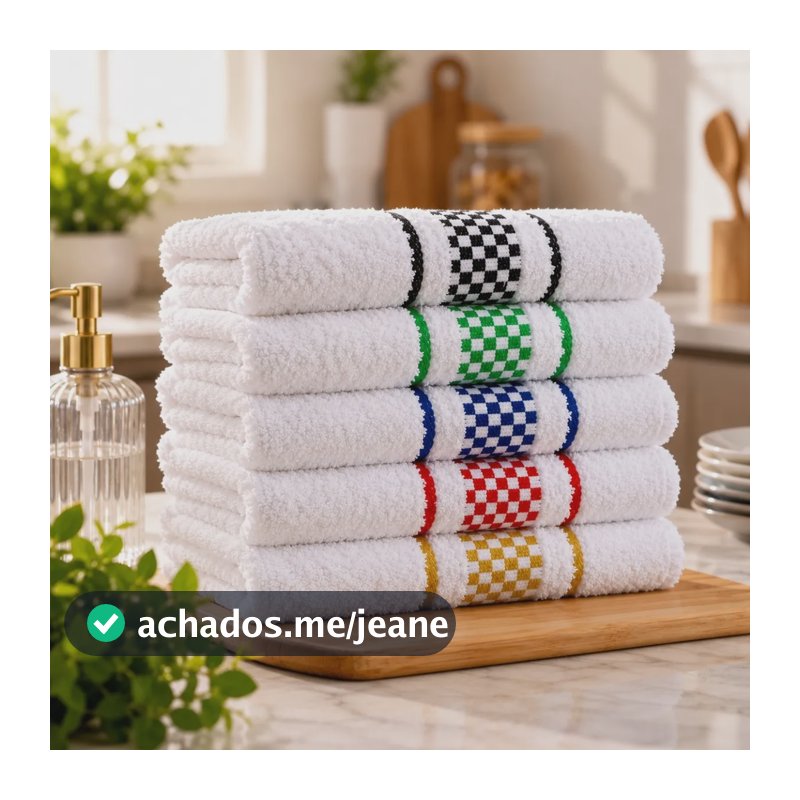 Kit 5 Panos 100% Algodão De Prato Felpudo Atoalhado Premium Sortido