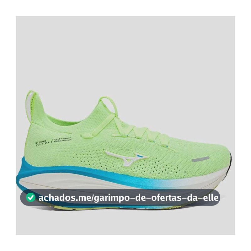 Tênis Mizuno Neo Vista 3 Masculino Running Performance Plac Verde/branco 39 Br