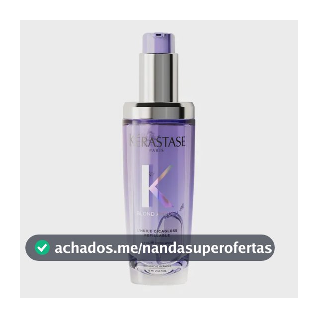 Óleo Capilar Kérastase L'Huile Cicagloss Blond Absolu Refilável, Para Cabelos Loiros Danificados, 75 ml