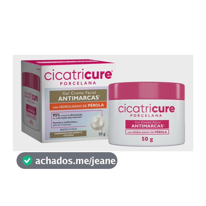Porcelana Cicatricure Gel Creme Facial 50g - Hidrolisado de Pérola