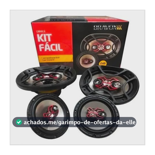 Alto Falante Bravox Kit Fácil 6 + Triaxial Quadriaxial 6x9