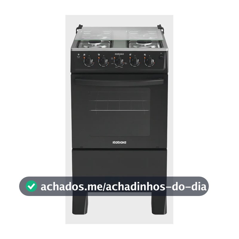 Fogão Itatiaia Star New 4 Bocas Mesa Inox Forno 48l-bivolt