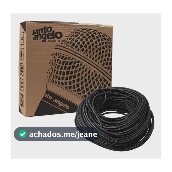Cabo Microfone Santo Angelo X30 Balanceado Rolo 100 Metros