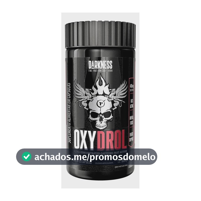 Darkness Oxydrol Termogênico Com Cafeína - 120 Cápsulas Sem Sabor