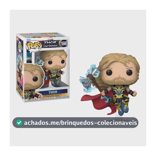 Boneco Funko Pop Marvel Thor Amor E Trovão Thor #1040
