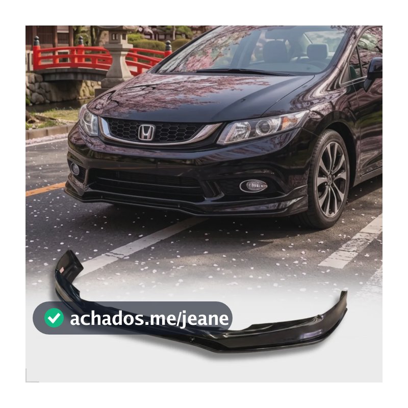 Front Lip Spoiler Honda Civic G9 Mugen Hfp Type R 2012-2016 Preto