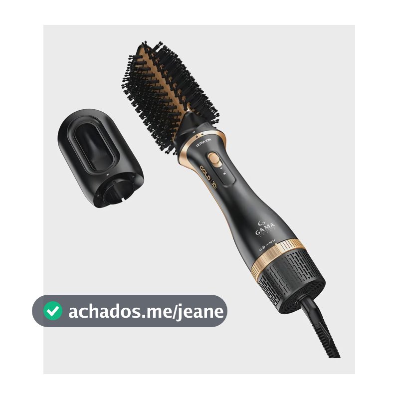 Escova Secadora Ga.ma 2 Cabeças Gold Ion Argan 3d Therapy Bivolt