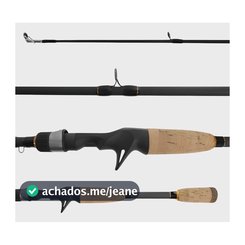 Vara de pesca casting Lumis INC60251 preto - 1.82m x 112g - ação rápida com resistência de 25lb para isca de 37g