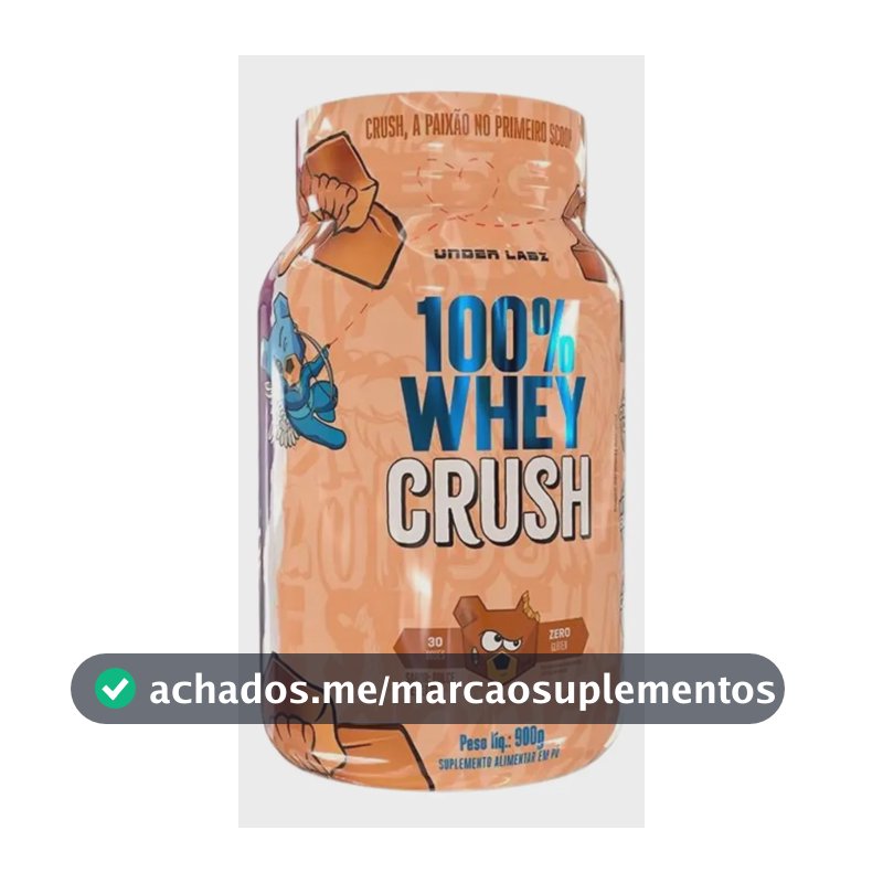 100% Whey Crush Pote 900g Under Labz Sabor Dulce De Leche Sabor Doce de leite