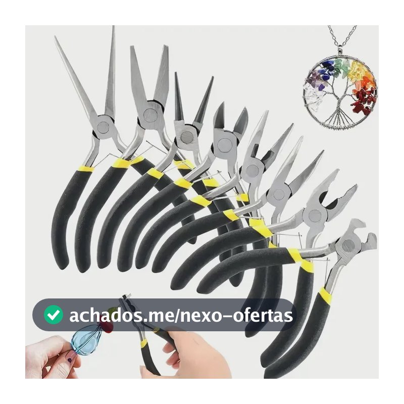 Kit 8 Mini Alicates 4,5cm Novo Estilo Para Joias