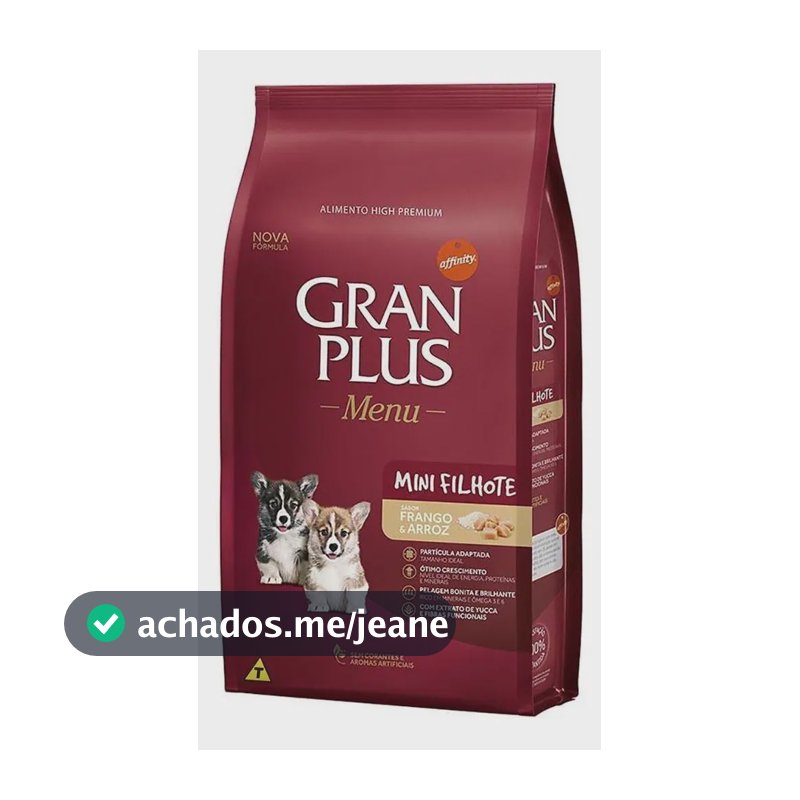 Ração Seca Gran Plus Filhotes Raça Pequena Frango 10kg