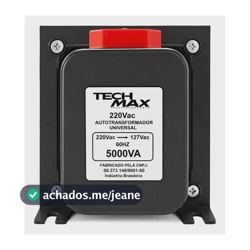 Transformador 110-220 VOLTS para Ar até 12000 btus MAX+ potência 5000VA Bivolt Geladeira Microondas air fryer impressora Brother