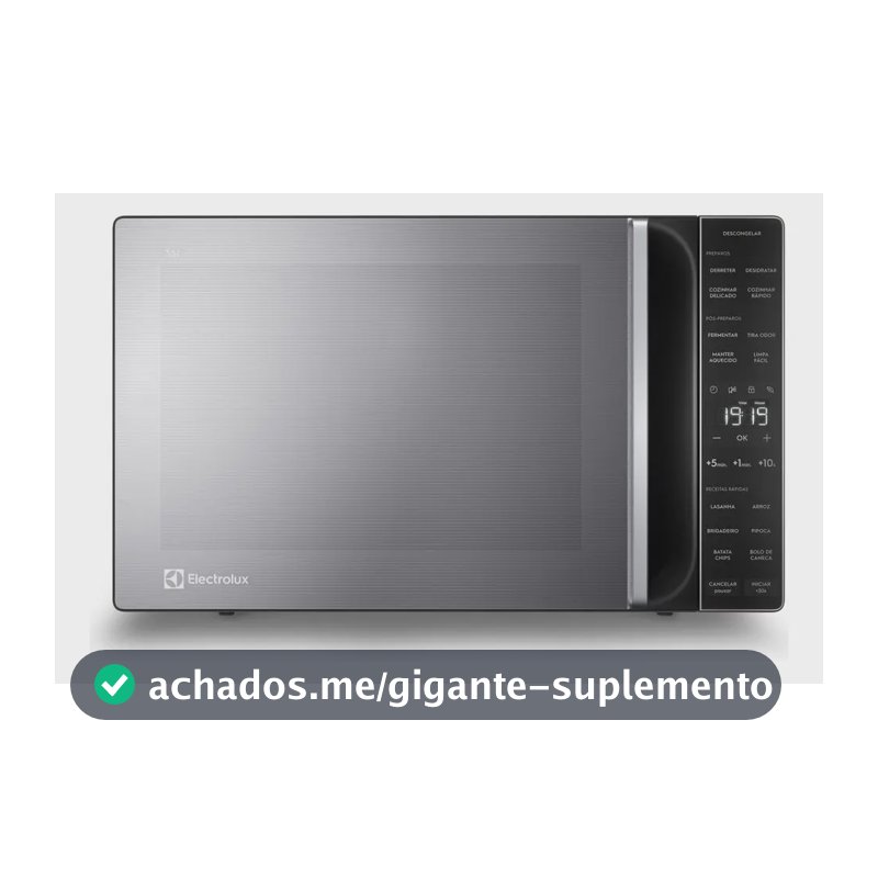 Micro-ondas Electrolux 36L cor Inox Efficient com Descongelamento Assistido ME36S