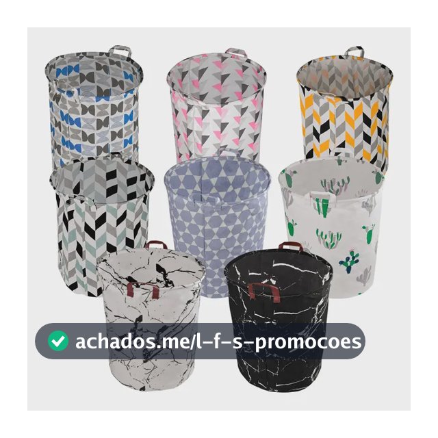 Cesto Grande Para Roupa Suja Lavanderia Brinquedo 60 Litros