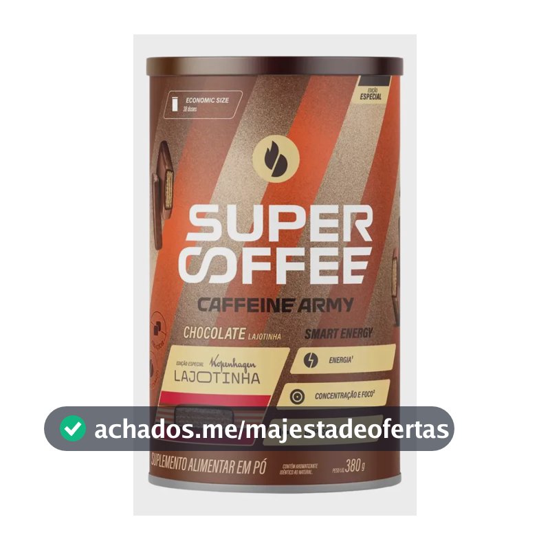 Cafeína Caffeine Army Supercoffee Classic Size em pó sabor Lajotinha x 380g