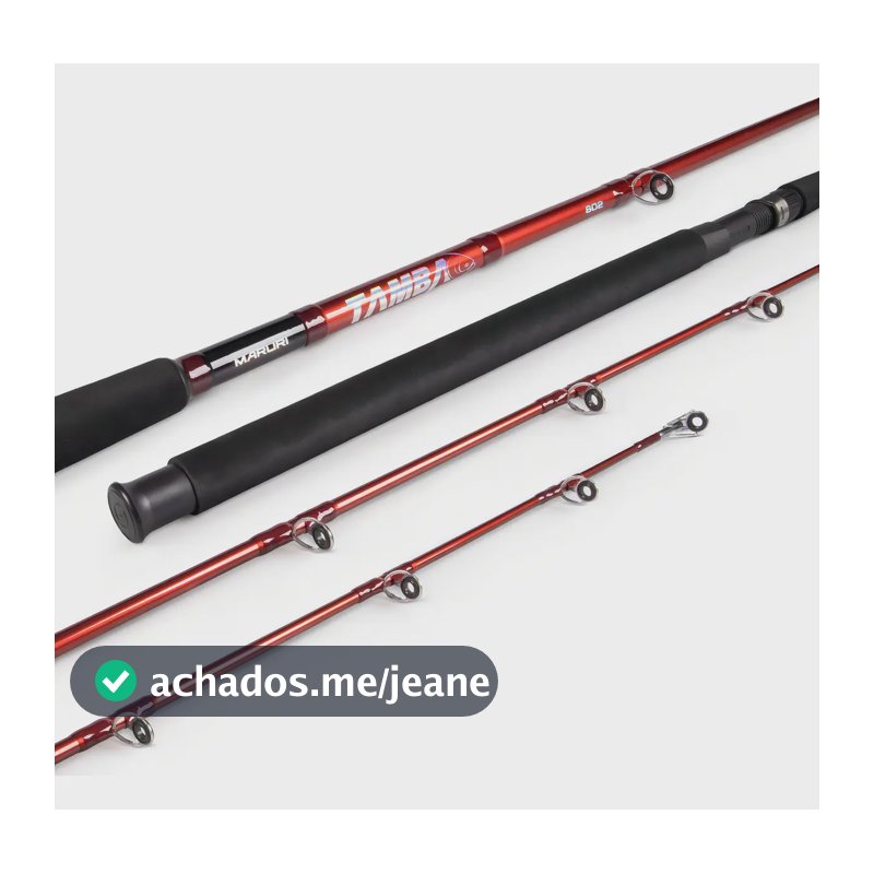 Vara Carretilha Maruri Tamba C-702xh 2,10m 40-80lb 2 Partes Cor Vermelho