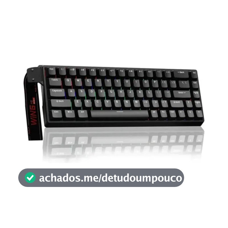 Teclado Magnético Aula Win68 68% Cor de teclado Preto Idioma Inglês US