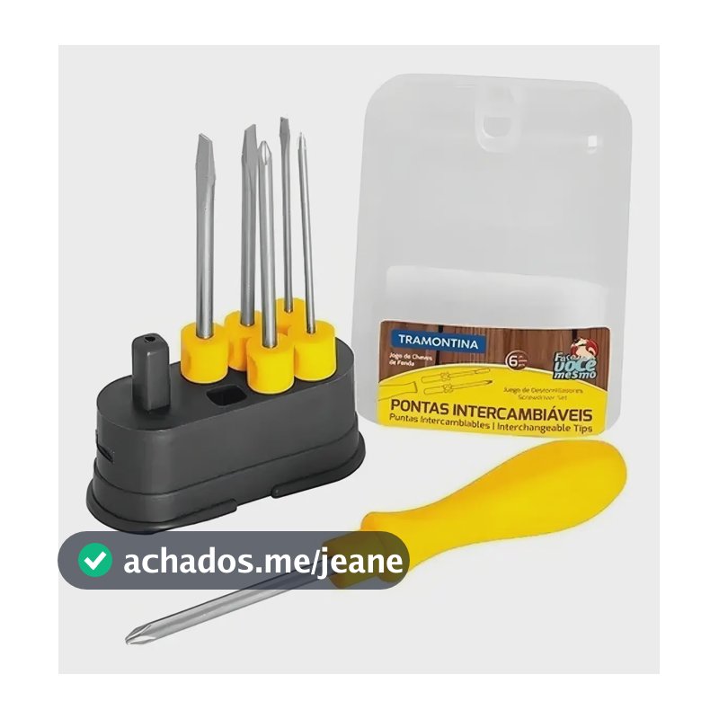 Conjunto 6 Ferramentas Fenda E Philips Tramontina Completo