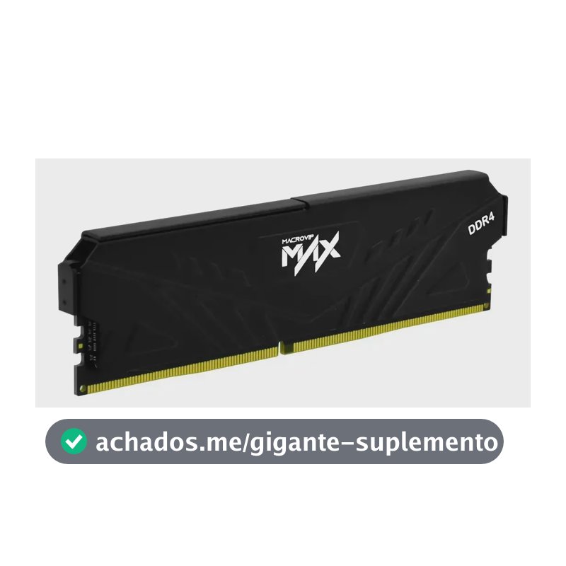 Macrovip MVX32N16/8 Max Memória RAM DDR4 8GB 3200MHz CL16 Alto Desempenho para Desktop
